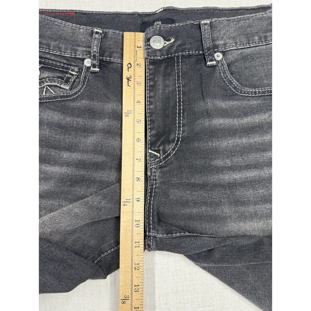 True Religion Geno Big T Flap Jeans Grey Wash Slim Fit Mens 34x32 NWT